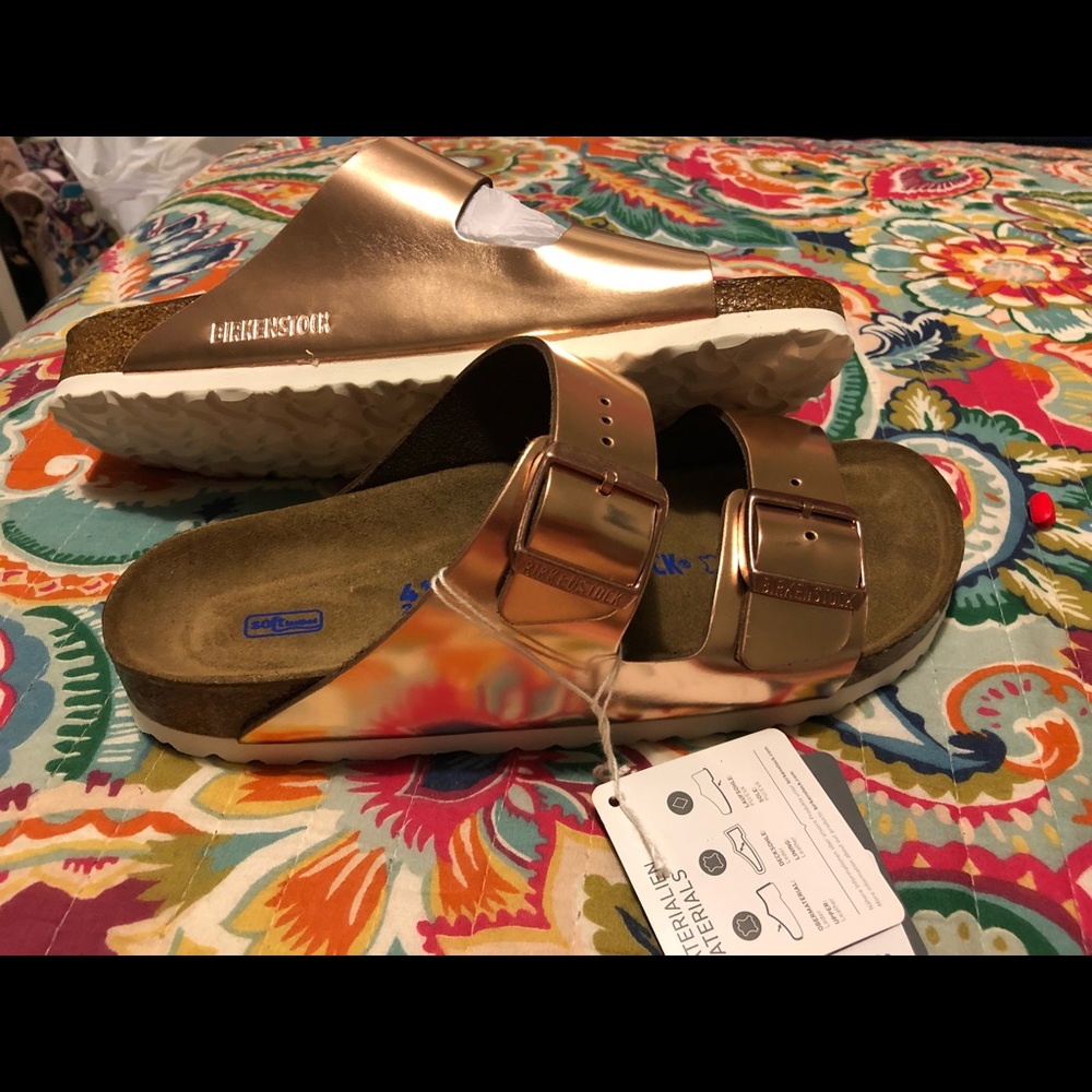 Rose Gold Birkenstocks!!